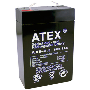 Atex AX-6V 2.8 AH 67x34x100 Kuru Akü k:20